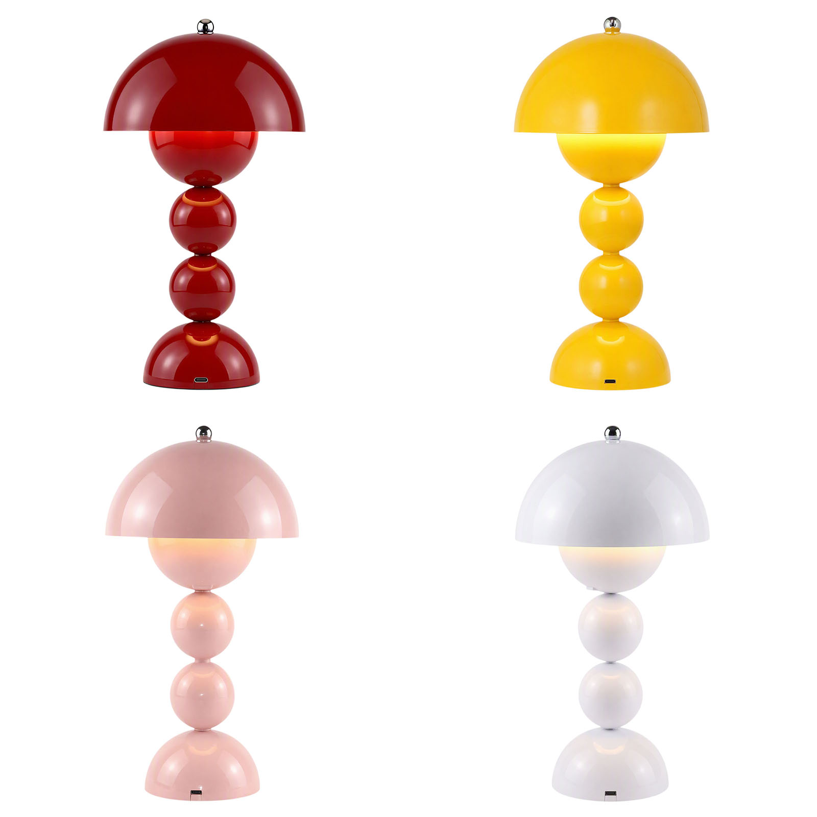きのこ型の花柄テーブルランプ。USB充電式LEDデスクライト - Decor Lighting Lamps のレビューと価格