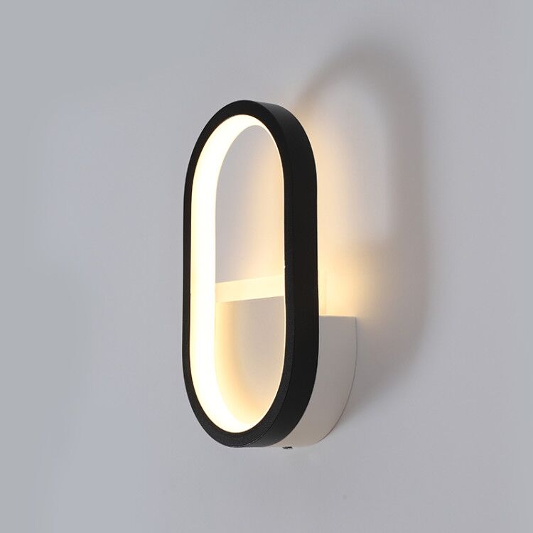 モダンな北欧LEDウォールランプ、ミニマリストブラック幾何学 - Up Lighting Decor のレビューと価格